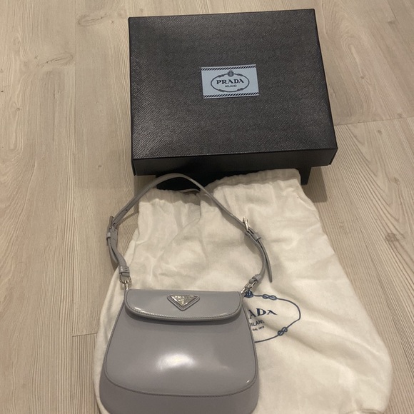 Prada Cleo Brushed Grey Leather - Picture 2 of 6